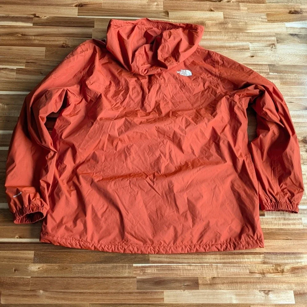 The North Face DryVent Rain Jacket Mens XXL Burnt Orange Hooded Waterproof Shell